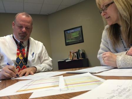 A scheduling meeting between Mr. Hodges and Guidance Counselor Kirsten Hoffman was part of Mary Franz job shadow agenda