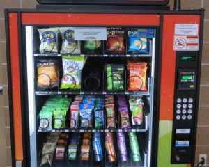 The selection in the healthy vending machine