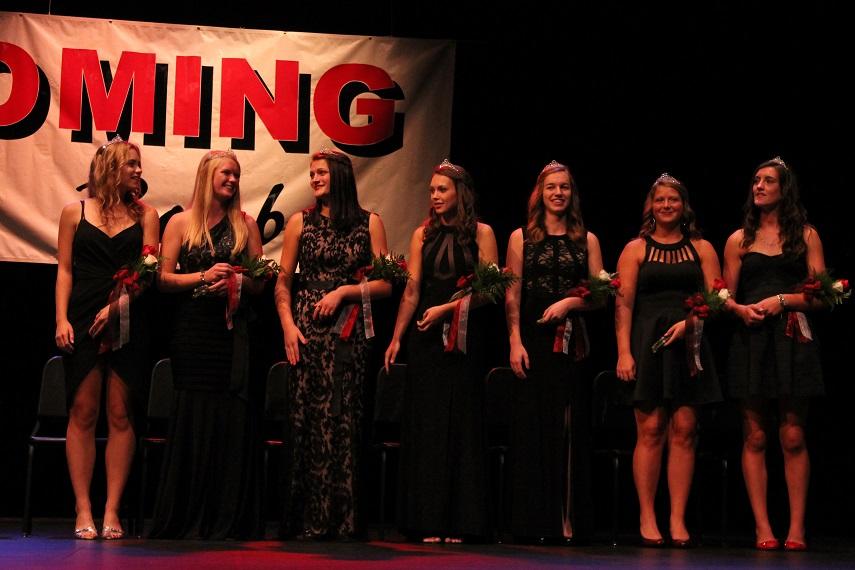 Homecoming queen candidates anxiously await the verdict