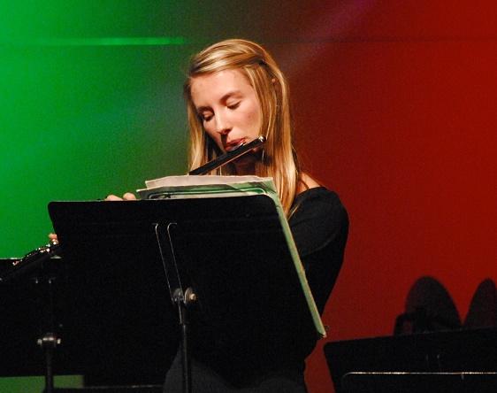 Katherine Hoffman performs at the annual holiday concert
