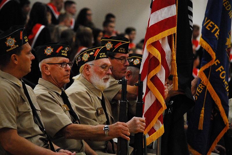 Members of the Veterans day color guard