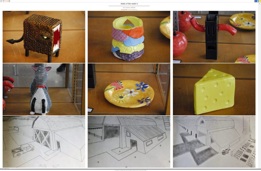 Featuring+pottery+such+as+cats+and+cheese+and+drawings+of+barns%2C+students+are+highlighted+weekly+for+their+abilities