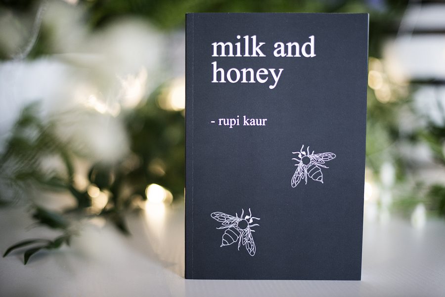 Cover art on the book of poetry Milk and Honey