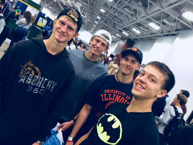 Four juniors took in the College Fair: Kendric Banks, Luke Newinski, Tom Sucher, and Graham Pearson