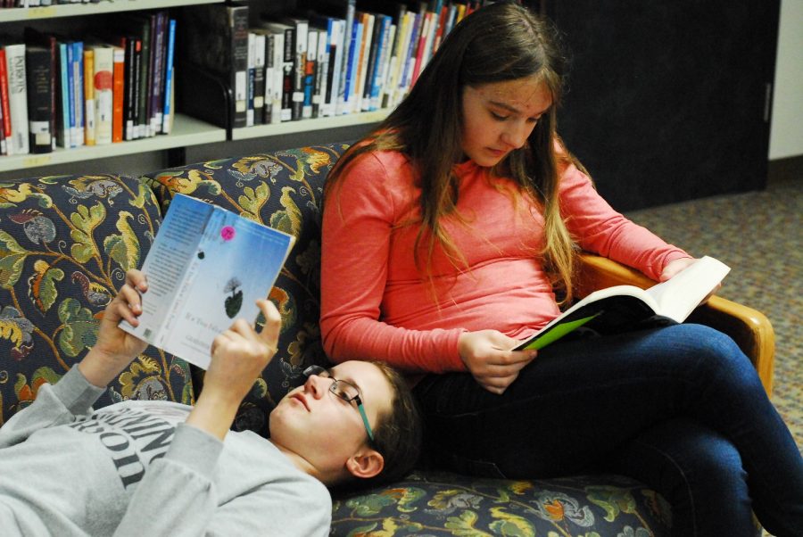 Some students spent their spring break relaxing and catching up on their reading.