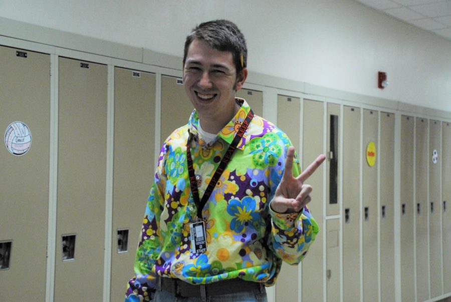 Mr. McGrath was feeling groovy on Throwback Thursday during homecoming week.