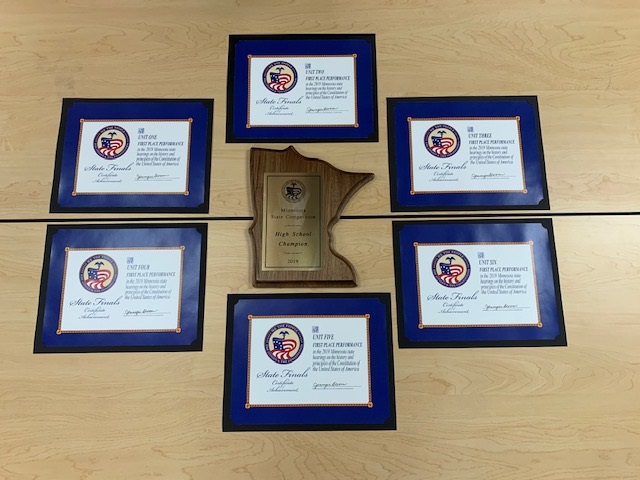 State WEPO contest awards displayed after the recent contest