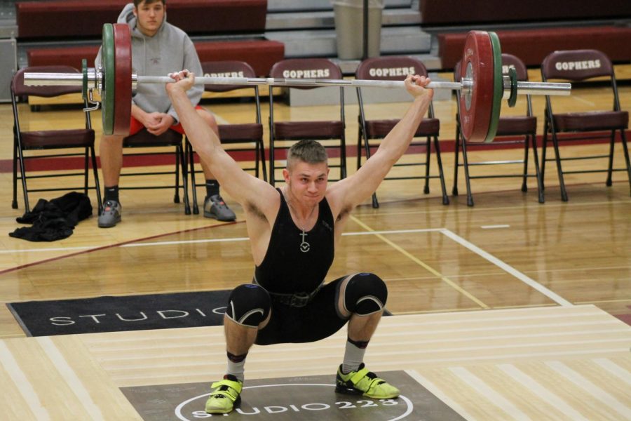 Trenton Matthies is only one example of a dedicated athlete on the weightlifting team. 