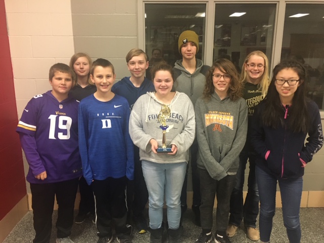 At the last competition of the year, the Junior High Math League Team took home the gold. 
