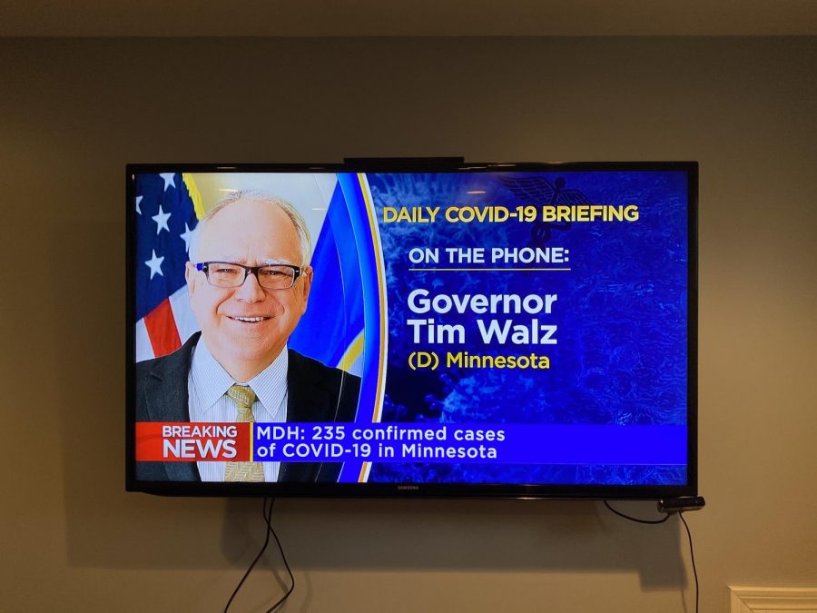 Instead of the usual press conference setting, Governor Walz filled Minnesotans in over the phone.  