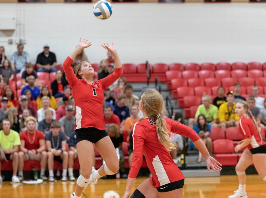 Jaci Winchell set up many plays during volleyball season. 