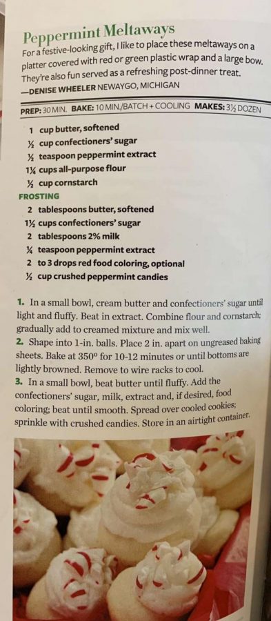 The cookie recipe from “Taste of Home: Christmas Edition” is very easy to follow for anyone looking to recreate this masterpiece.
