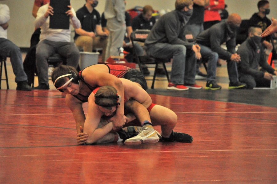 Junior Riley Keen performs a complex move on an opponent.