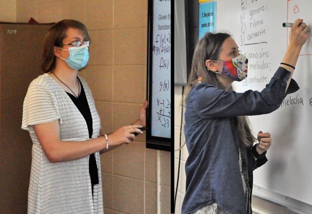 SJ Millerbernd and Karin Crego-Faul are both new teachers at Cannon Falls this year.