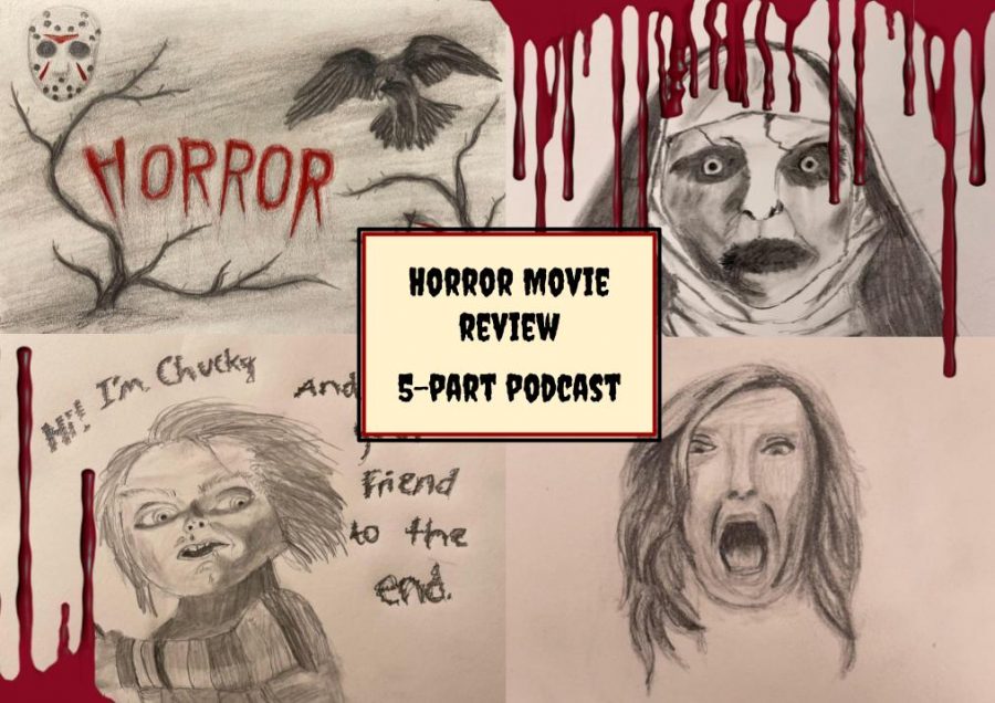 Tristin+Qualey+and+Nathan+Baszuro+discuss+their+favorite+movies+from+the+horror+genre.+