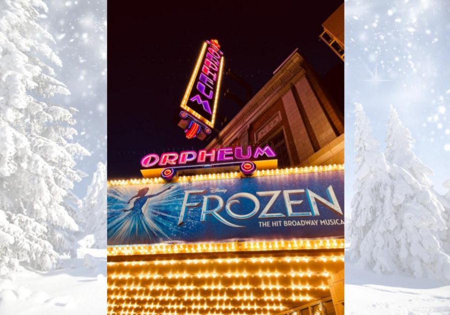 Minnesotas Orpheum Theater, with its sign lit up and doors open once again after over a year of Covid closure.