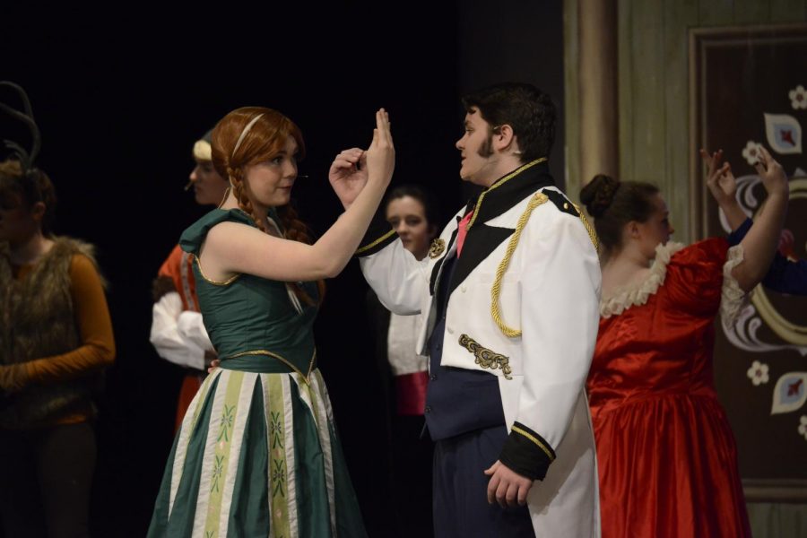 Kendall Lawless(Ana) and Cannon Quade(Hans) dance the night away during Love is an Open Door.