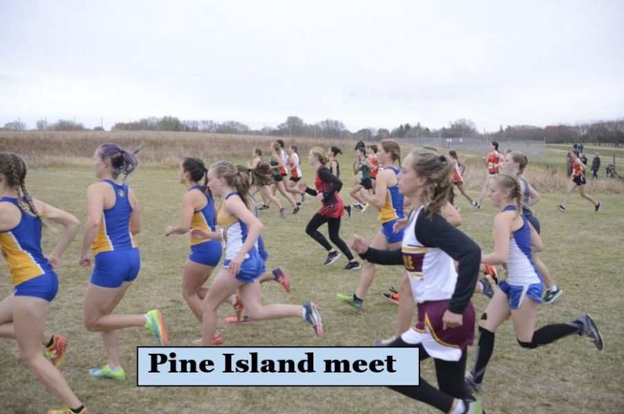 Ivy Smith, seen here on her way to a 12th place finish at the section tournament, had a personal best at Pine Island