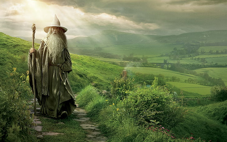 The hat and scepter are iconic symbols of the Lord of the Rings world. 