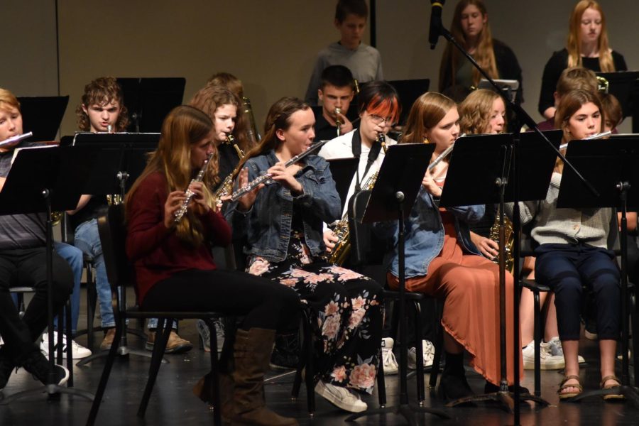 Middle+school+band+students+performed+in+their+first+concert+of+the+year.