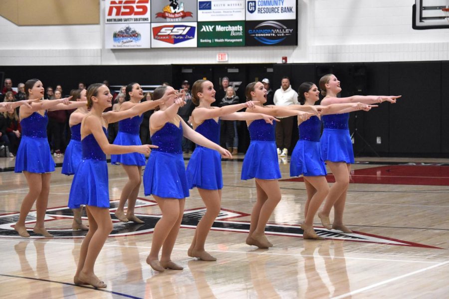 The Bomber Dance Team performs their routine in a recent competition.