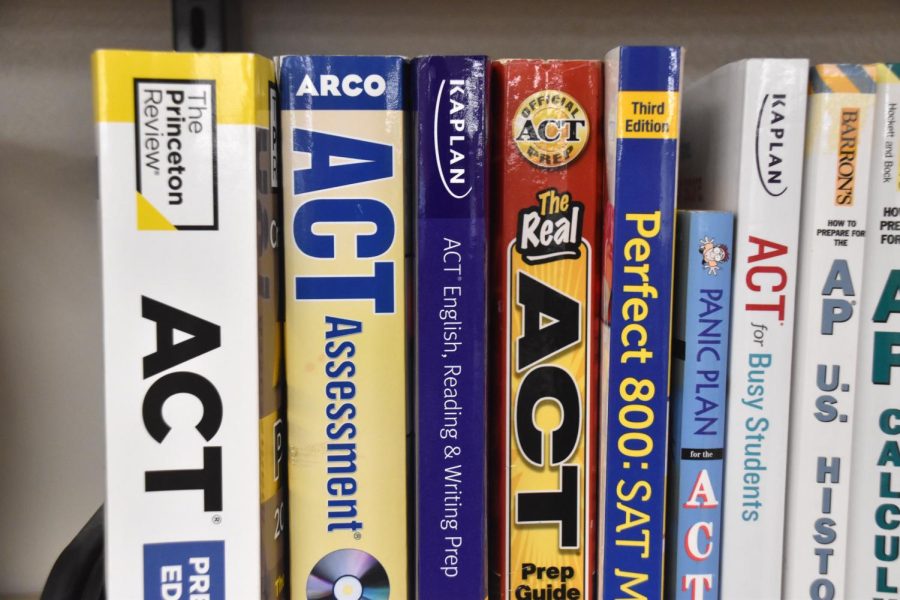 Many students turn to large ACT prep books for studying before the exam.