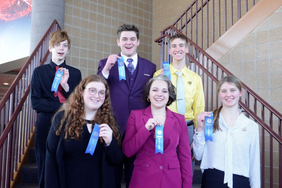 The first place winners on February 4 posed with their ribbons.