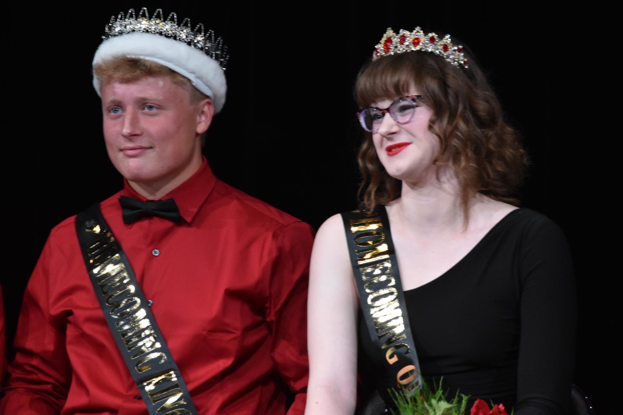 King Dylan Banks and Queen Meagan Pedersen took their thrones after they were crowned.