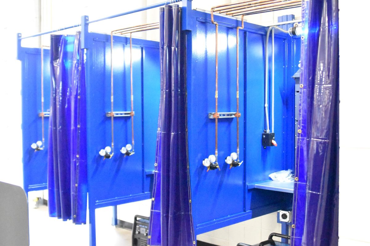New welding booths were added for the Welding classes.