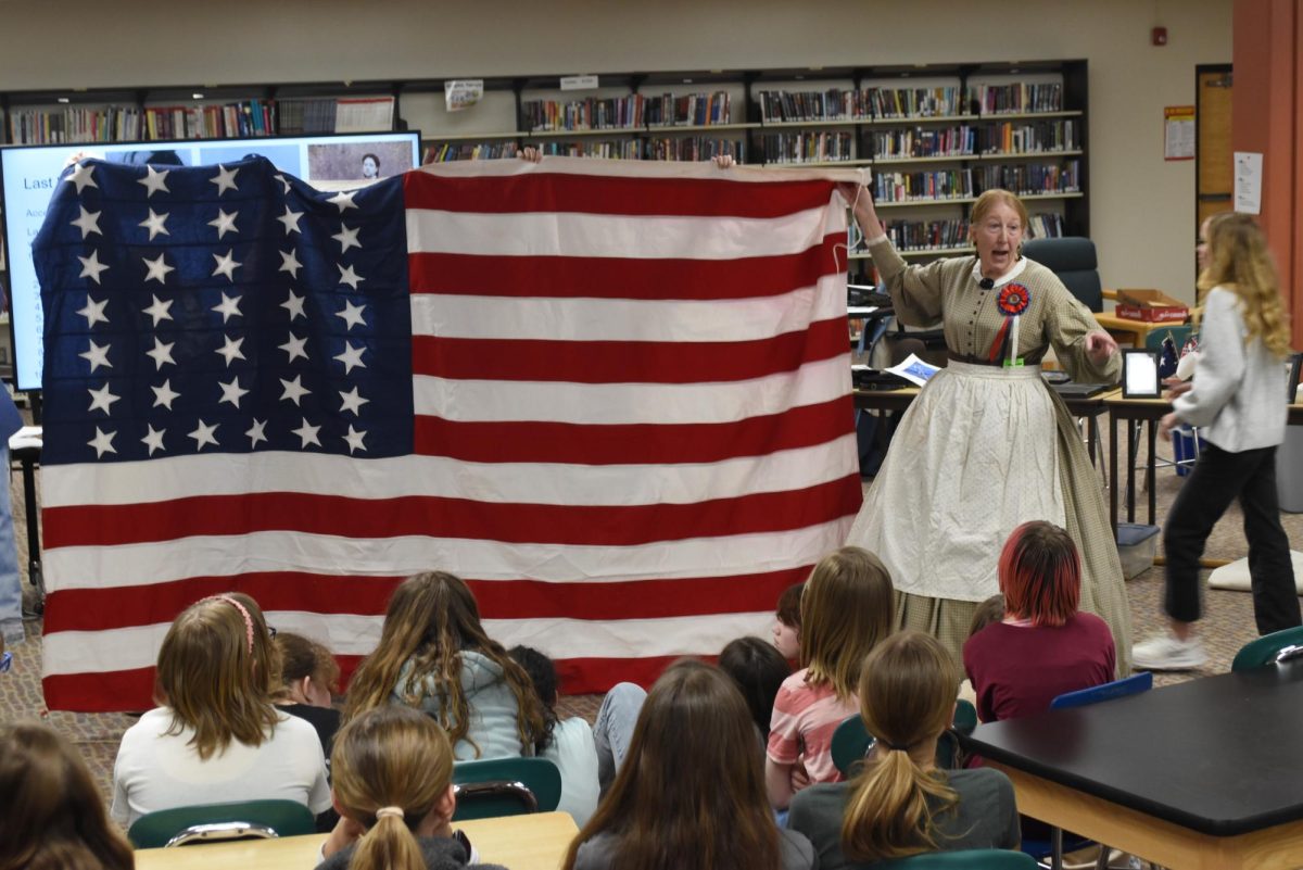 A couple civil war reenactors popped into the school to educate some of the 6th graders on the times.