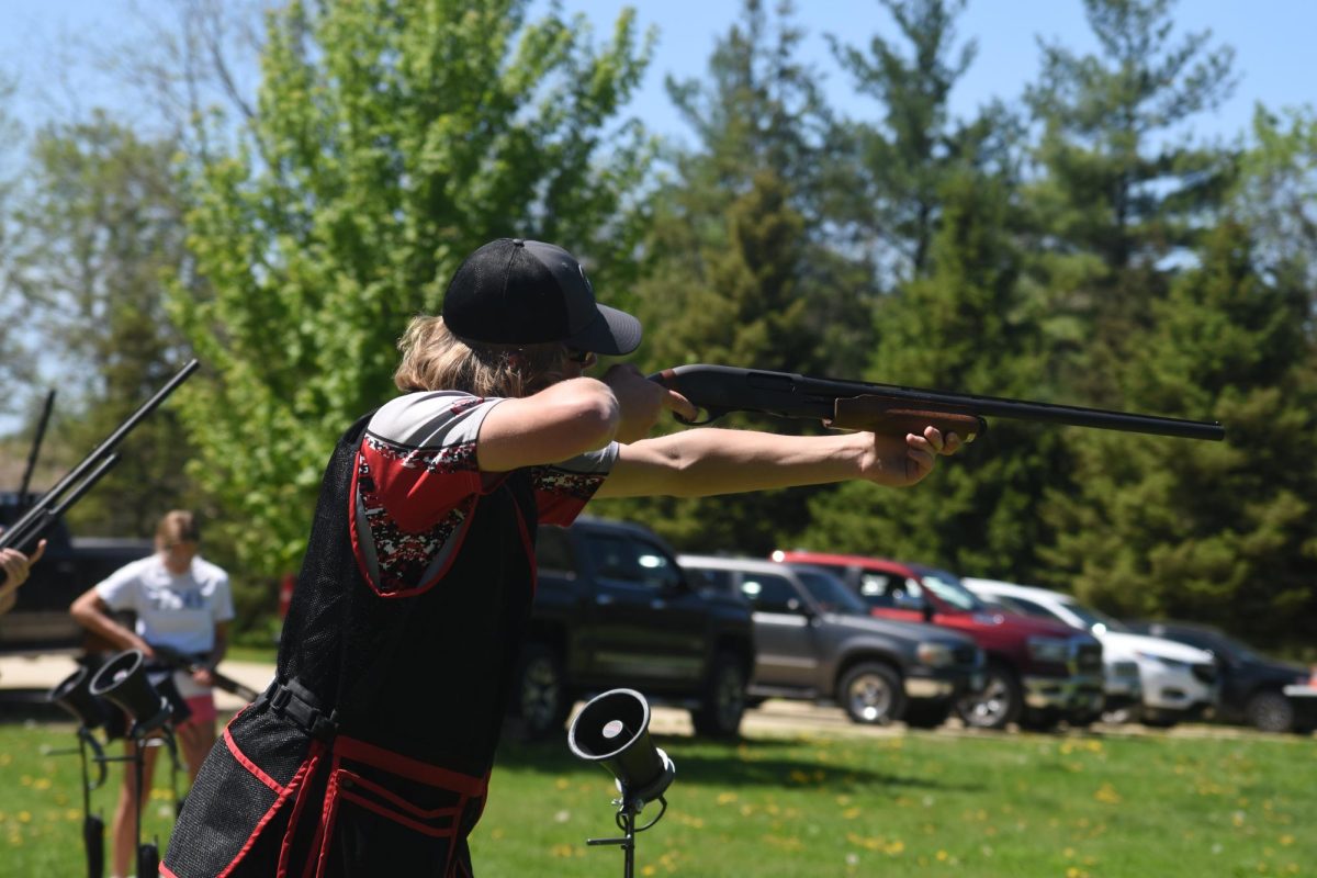 Jacob Kiffmeyer in his stance ready to fire 