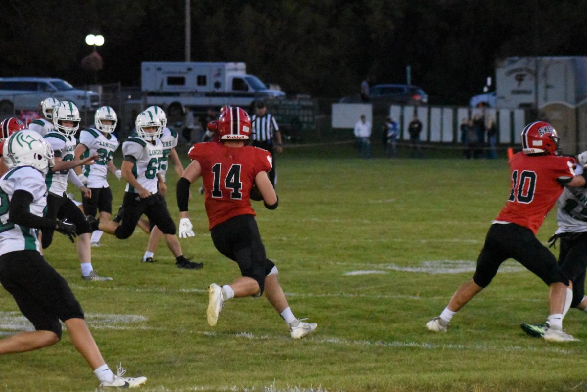 Jack Myers scans the the field to see where to go next 