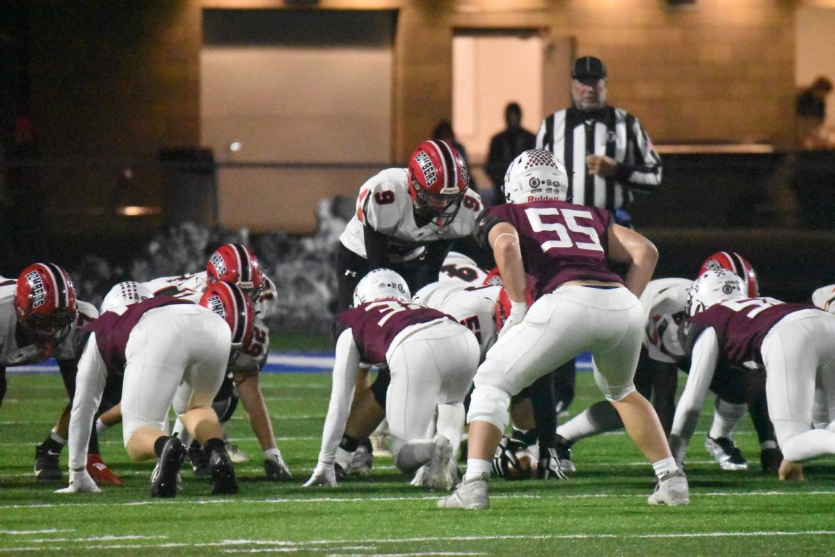 Grady Meyers gets ready for the snap 