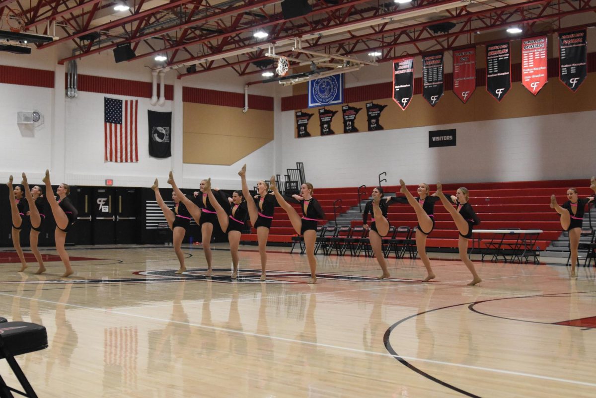 The dance team performs at their showcase.