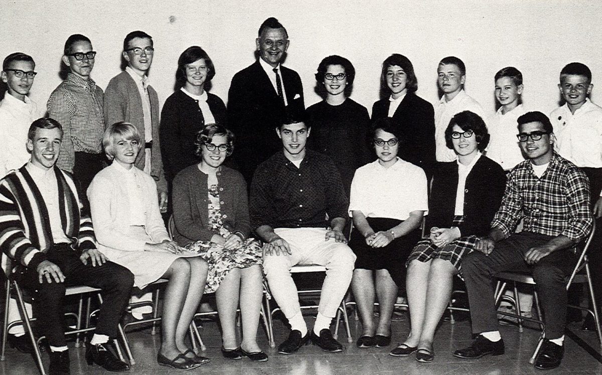 Overall more colorful and casual clothing marked the 1960's styles 
  Photos courtesy of CFHS Cannorama