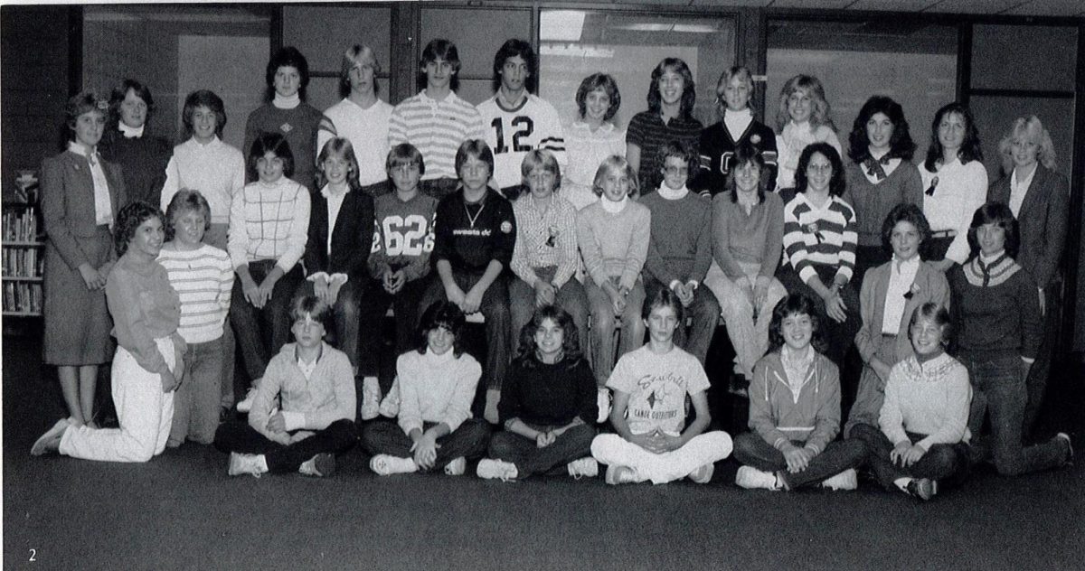 Sweaters, sweatshirts and jeans dominated mid-80's clothing styles. 
  Photos courtesy of CFHS Cannorama