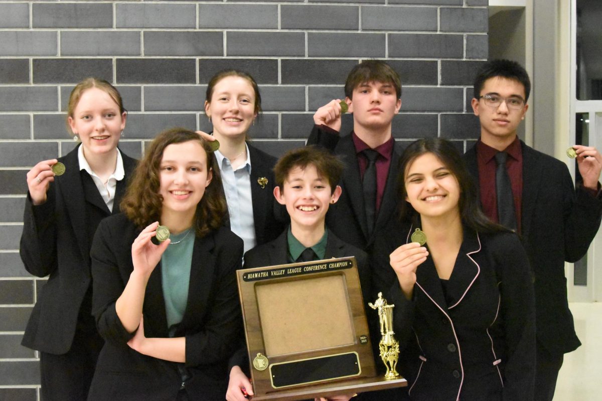 The Cannon Falls speech team had seven individual conference champions (pictured above). Courtesy of Cannon Falls Speech.