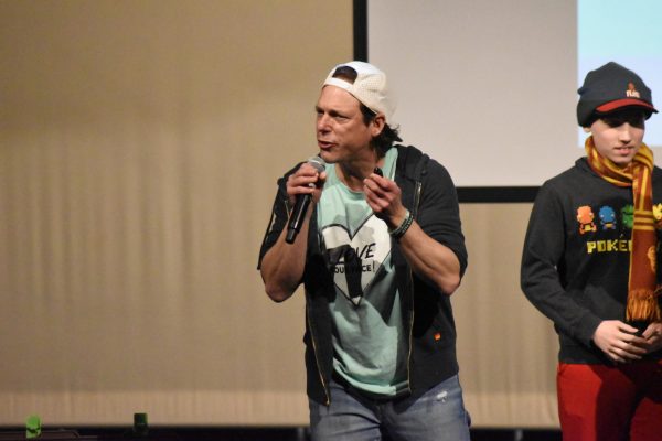 Presenter Joe Beckman adds audience involvement in his presentation.
