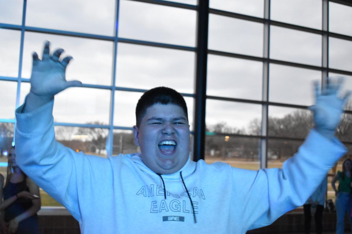 8th grader Matthew Endres has a great time at the dance