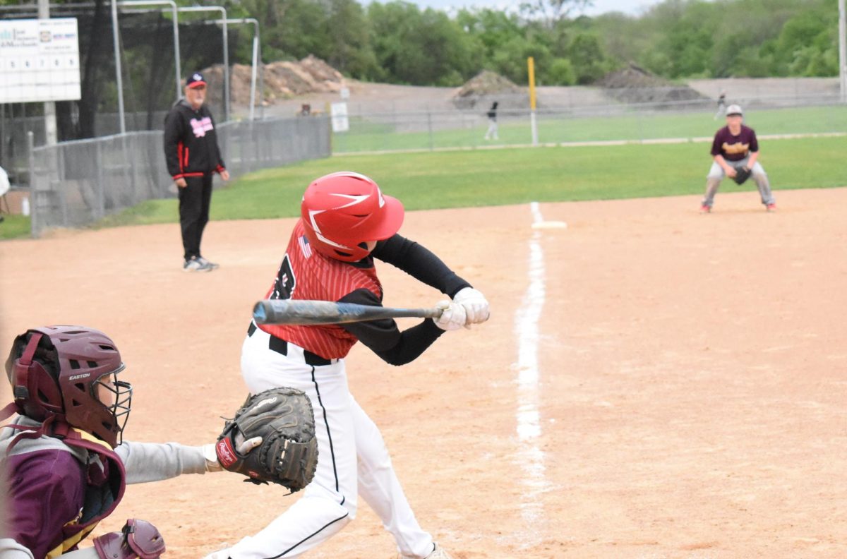 Slade Schramske steps up to bat