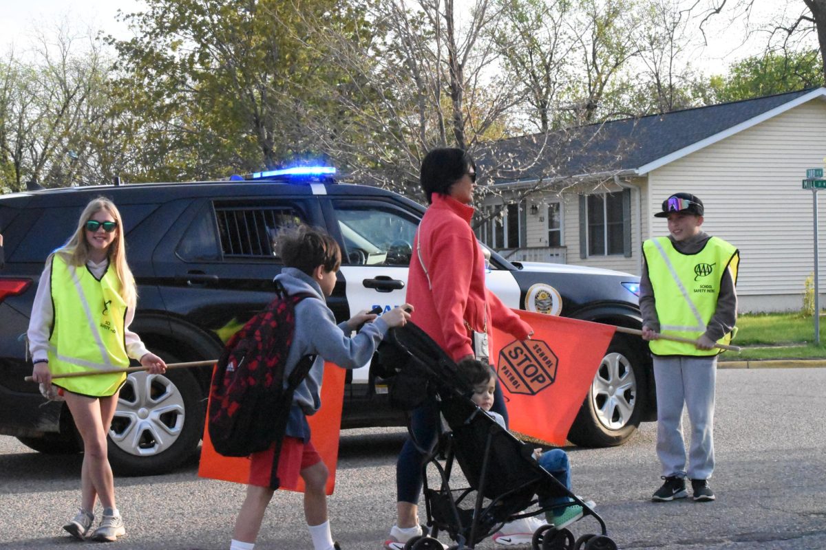 Spring walk to school