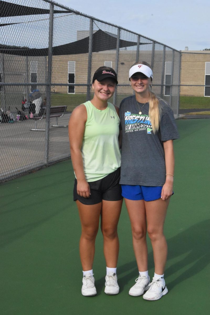 This years tennis team captains are Josie Sjoquist and Sophia Nerison.