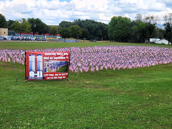 9/11 remembrance in front of Cannon Falls High School