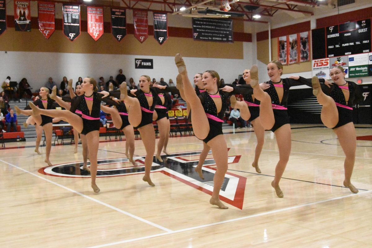 The dance team at a home competition on December 7, 2024.