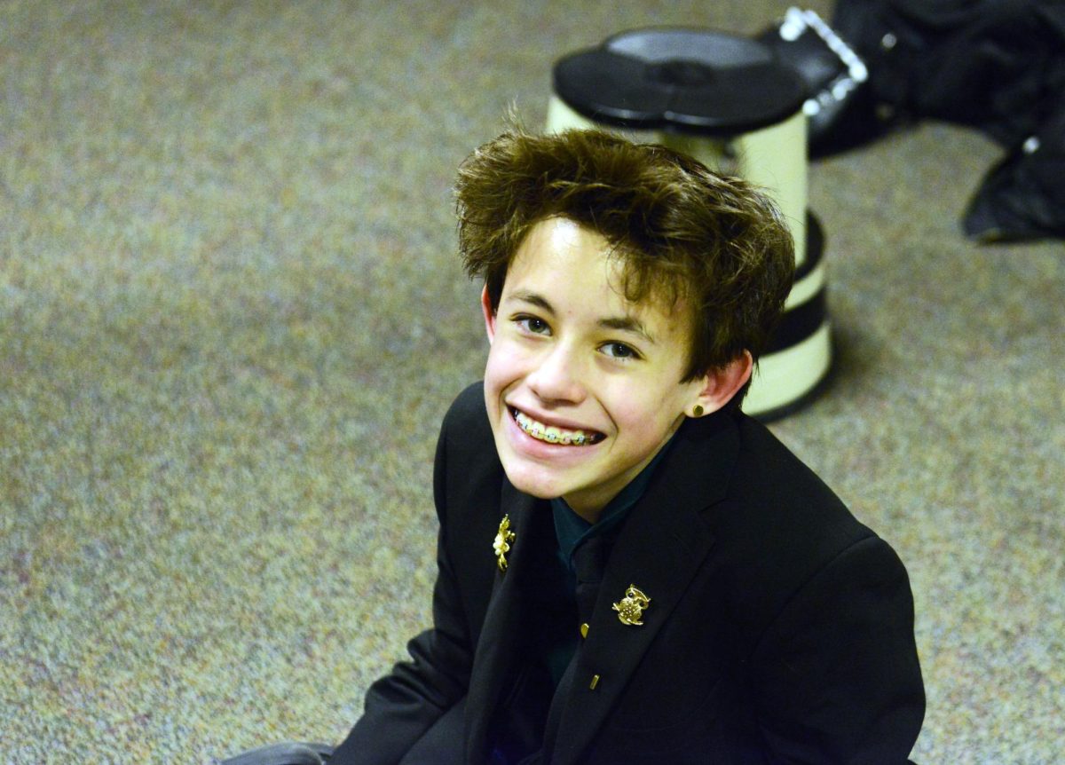 Tucker Nobach takes the opportunity to relax before finals at the St. Anthony tournament