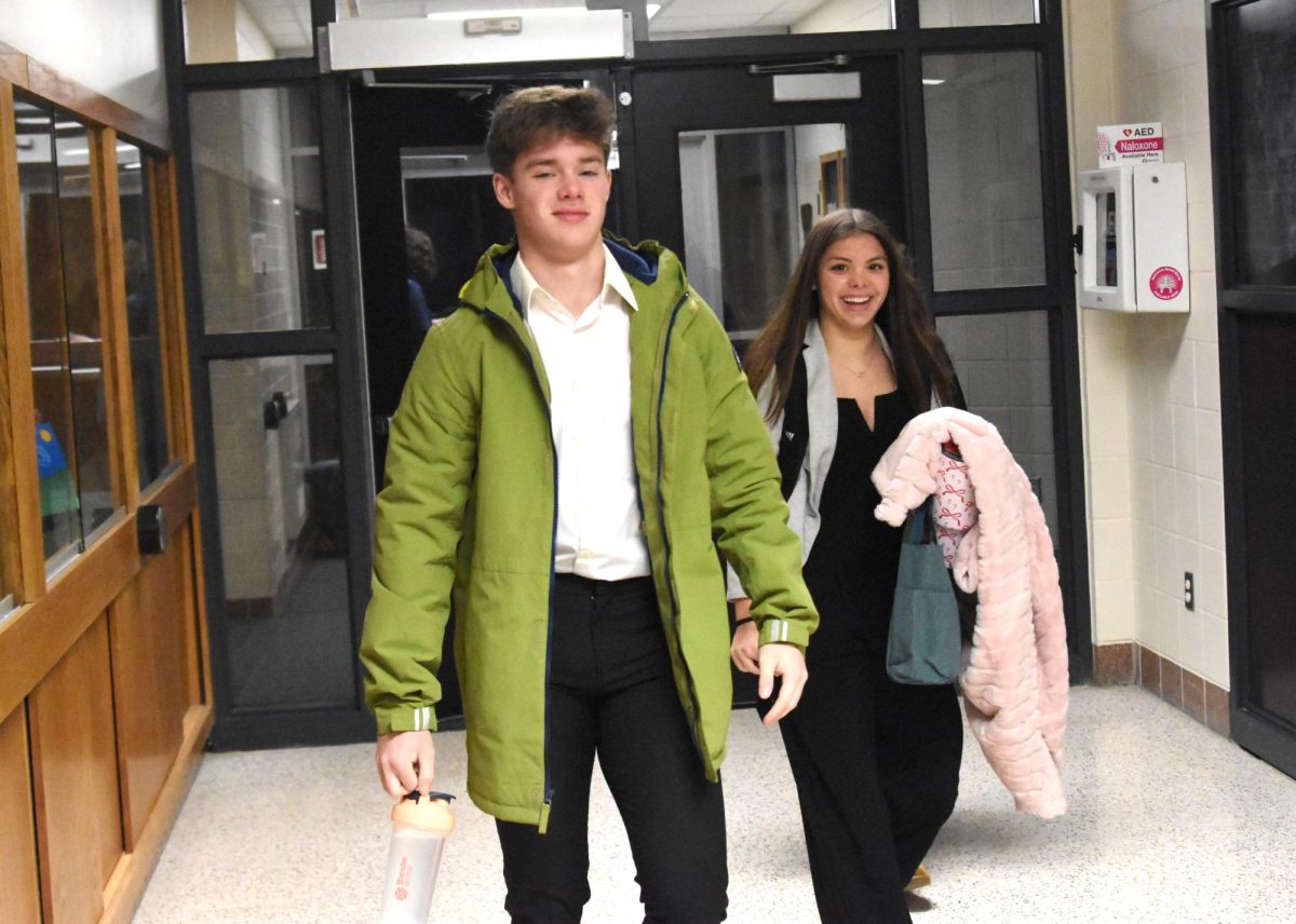 Siblings Will and Eleanor Montgomery arrive in time to catch the speech bus